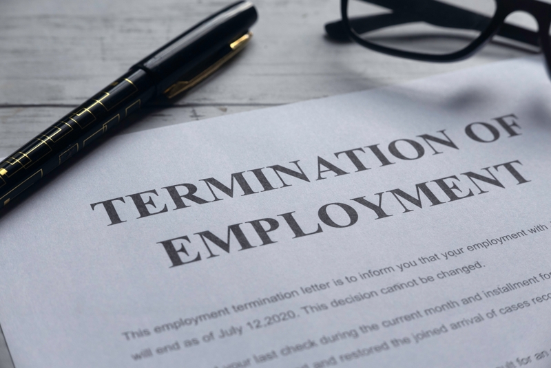Termination of employment paperwork.